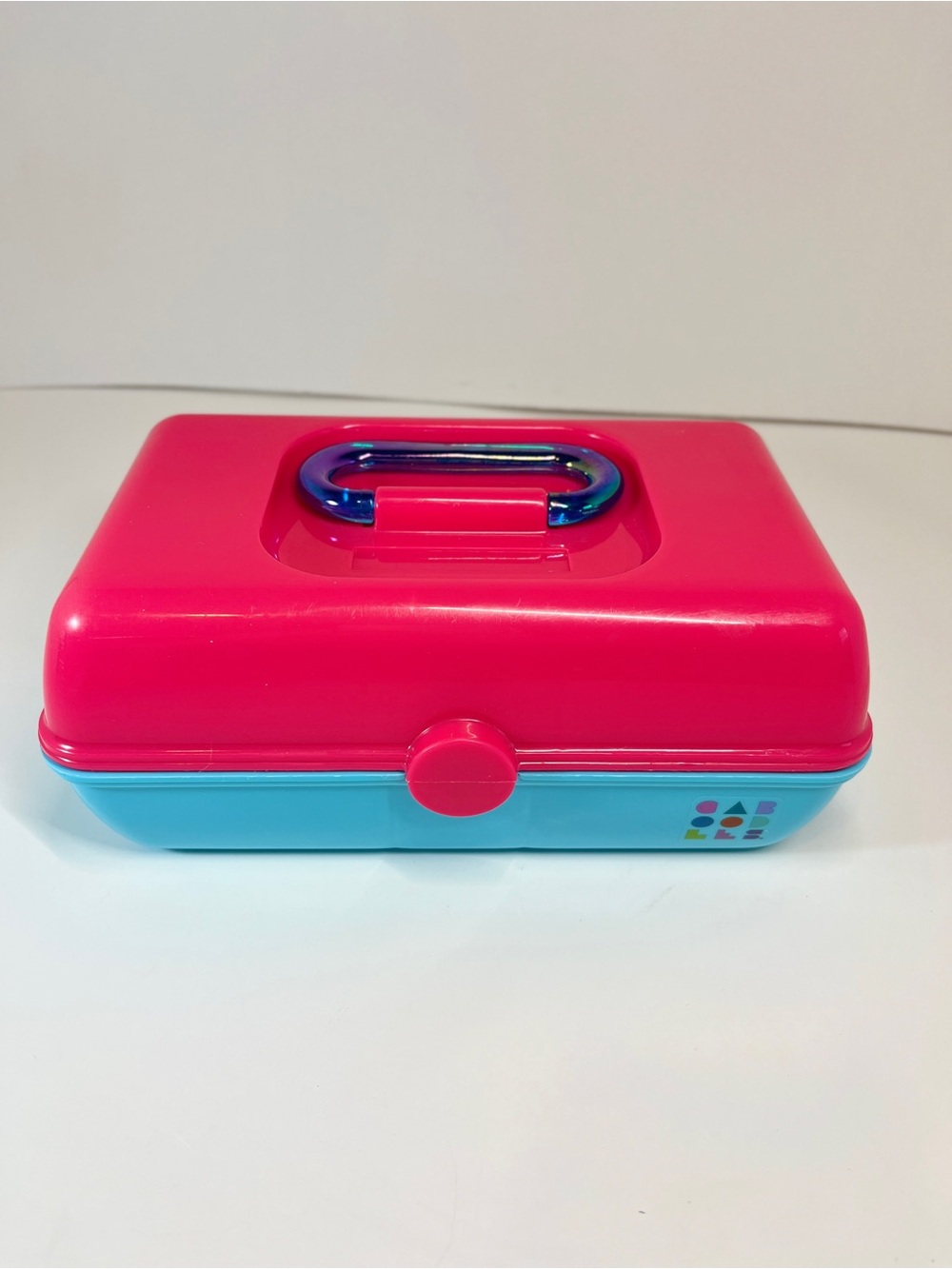 Caboodles Pretty in Petite On The Go Makeup Cosmetic Organizer Case Pink & Blue